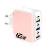 Total 65W Fast Charging USB Type C Charger 6 Ports Quick Charge 3.0 Adapter For Samsung Xiaomi iPhone Mobile Phone Wall Chargers