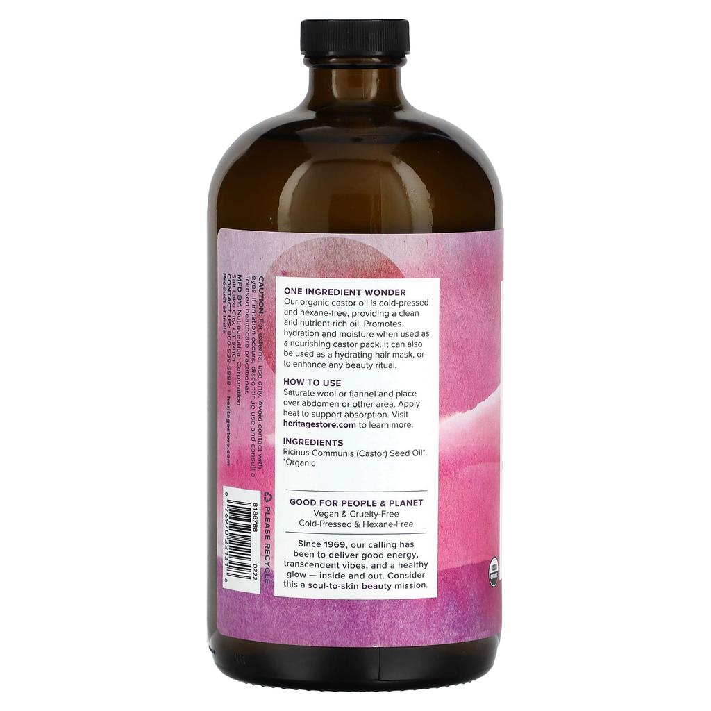 Organic Castor Oil, 946Ml(32Fl Oz)