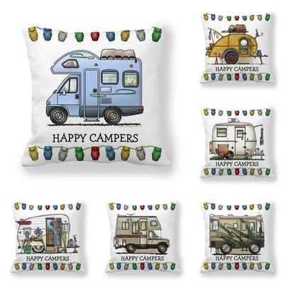 Happy Camper наволочка Сова Camper наволочка декоративная наволочка 45*45 см автомобильная наволочка hoofdkussen