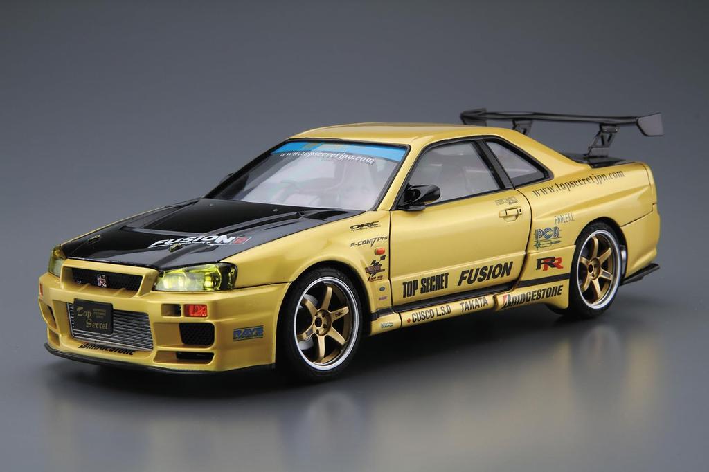 Aoshima Bunka Kyozai The Tuned Car Top Secret BNR34 Skyline Масштабная пластиковая модель Сборный комплект ООО. (АОСИМА) GT-R '99 (Nissan) 1/24