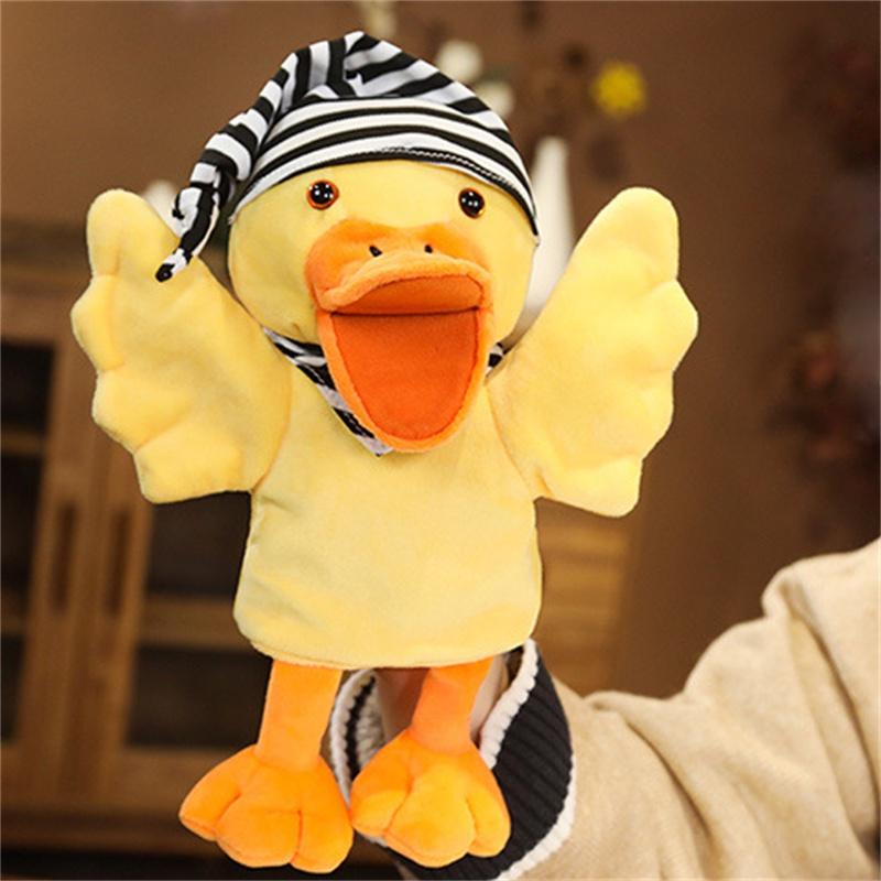 Большого размера кукла-марионетка фермерского животного Мягкая и пушистая Заяц Осел Панда Единорог Петух