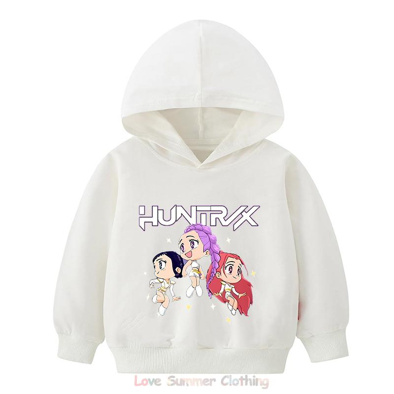 Hoodie Girls Kids Kpop Demon Hunters HD Print 100% Polyester Pullover Casual Girls Sweatshirt Fall Many Colors