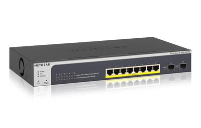 Коммутационный концентратор NETGEAR 10 портов 1G металлический корпус ограниченная пожизненная гарантия на оборудование интеллектуальный коммутатор [подлинный продукт] (SFPx2) PoE+ (190 Вт) GS510TPP-100AJS