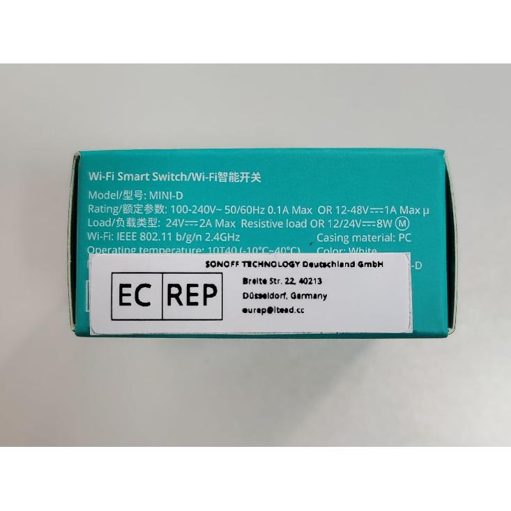 Умный переключатель SONOFF WiFi Mini-D с поддержкой Matter, Автоматизация дома, Выход с сухим контактом, Поддерживает вход AC или DC, Совместим с Alexa и Google Home, для Гаража