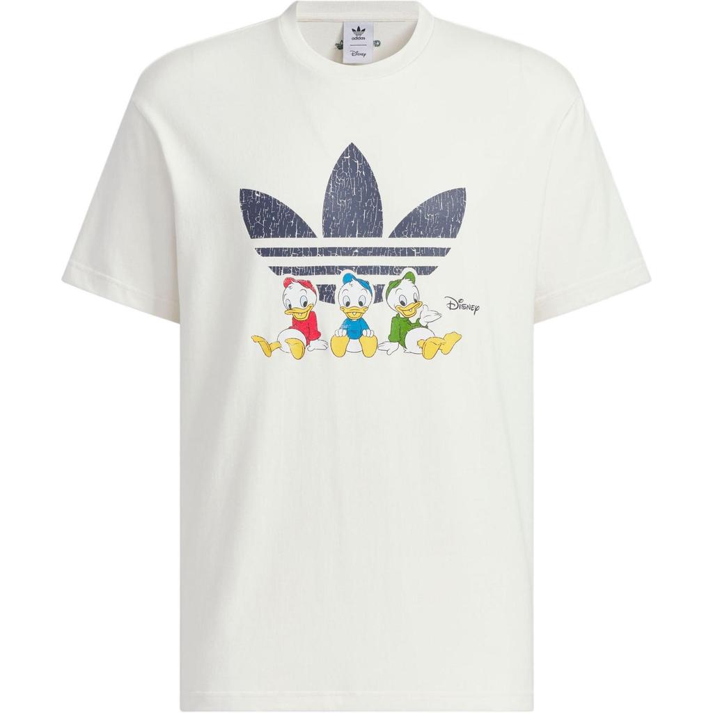 Adidas Хлопковая футболка унисекс с графическим принтом Originals X Disney HDL, белая JP1426