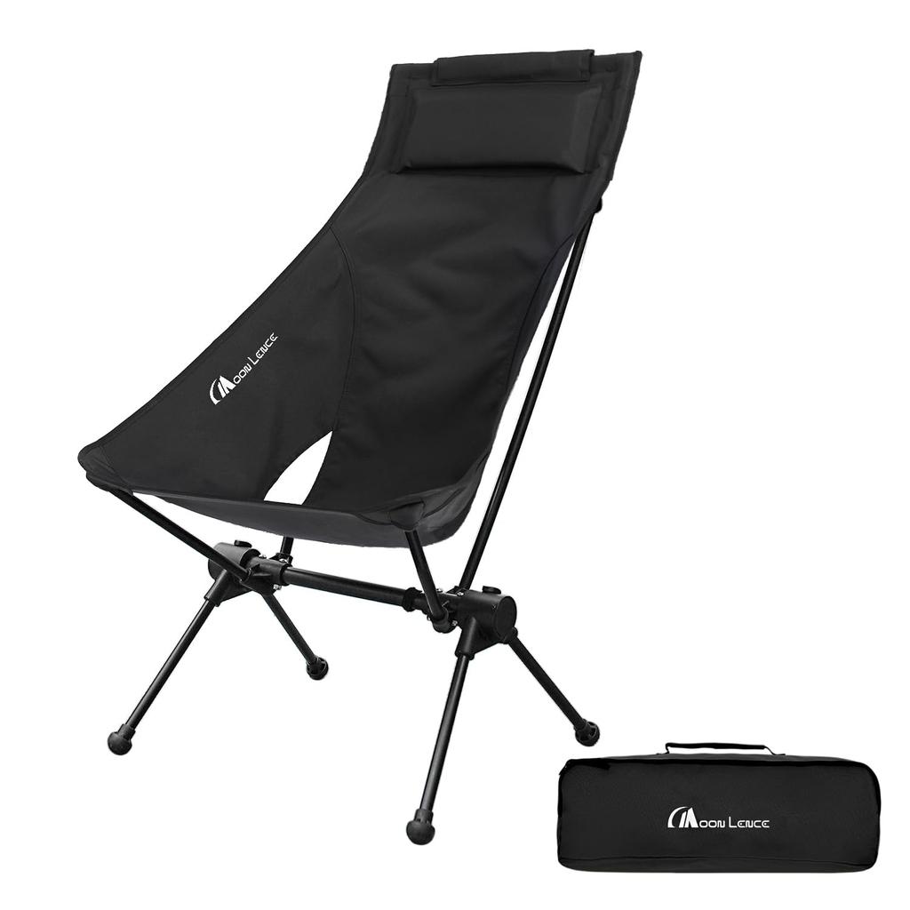 MOON LENCE Outdoor с качанием Кемпинг Грузоподъемность Сумка для хранения Черный Стул, Складной, Подушка, Стул, Стул, Спинка, Компактный, Легкий, 90 кг,