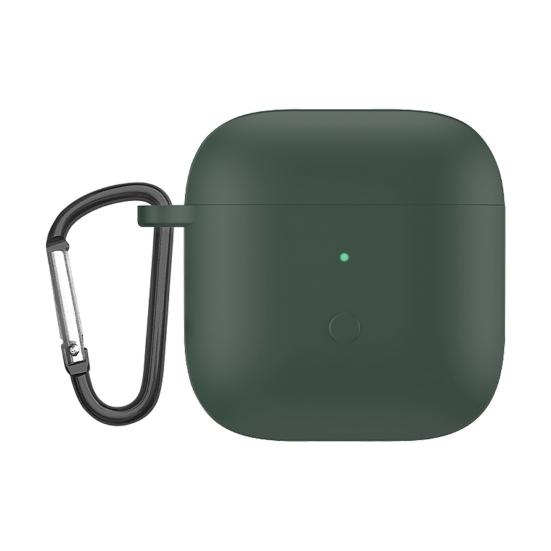 Earphone Case Simple Flexible with Carabiner Earphone Case Bluetooth-compatible Earbuds Silicone Cover Earphone Sleeve