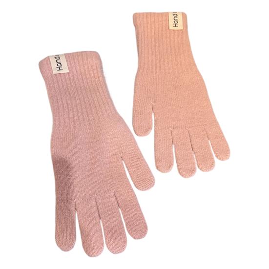 Зимние вязаные перчатки Эластичные теплые перчатки Однотонные перчатки с пальцами