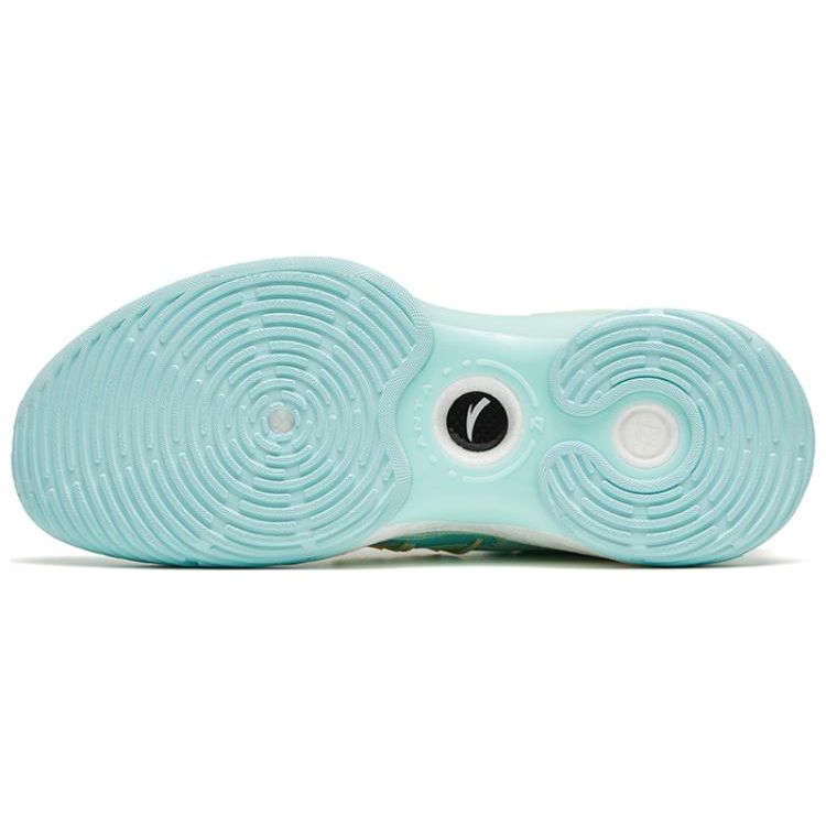 Anta Zup1 Nitrogen Technology Shock Absorption Anti-Slip Rebound Low-Top Basketball Shoes Men Sneakers Blue Green 112321105-2