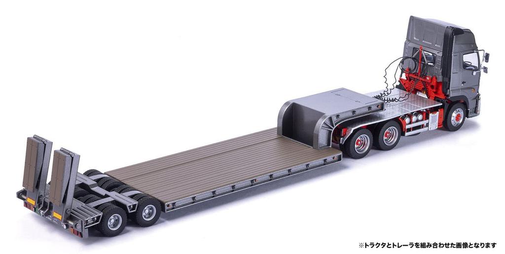 Platz X Kencraft Scale Hino Profia SS 6x4 High Roof Light Gunmetallic Current Model Painted Diecast Model KK1300SSGM 1/50