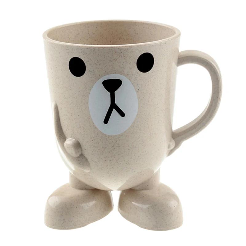 Стакан для зубной щетки из пшеничной соломы, мультяшный милый стакан для ванной, ополаскиватель для полости рта, портативный домашний держатель для зубной щетки, дорожный стакан