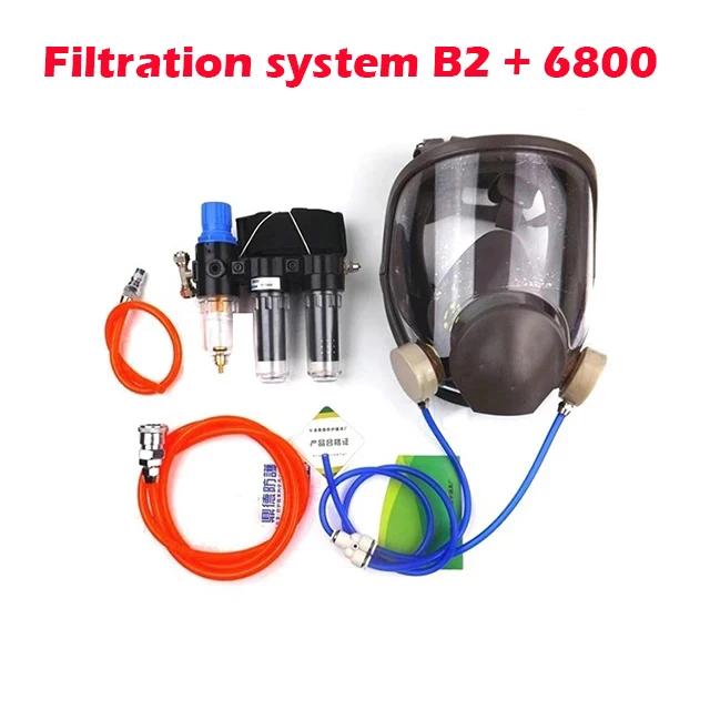 Система фильтрации пыли с подачей воздуха 6800Маска от химической краскиПолнолицевая маскаСистема фильтрации воздуха