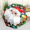 1pc Christmas Santa Claus Automatic Opening/Closing Umbrella, Festive Gift for Fans, Travelers & Daily Use, Portable 3-Fold Design with Iron Frame, Ou