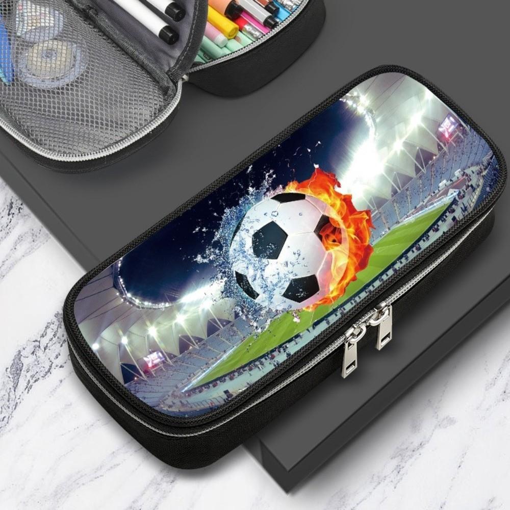 Sports Theme Soccer Pattern Pen Bag Soccer Pattern Multifunction Bag New Pencil Case  Gift