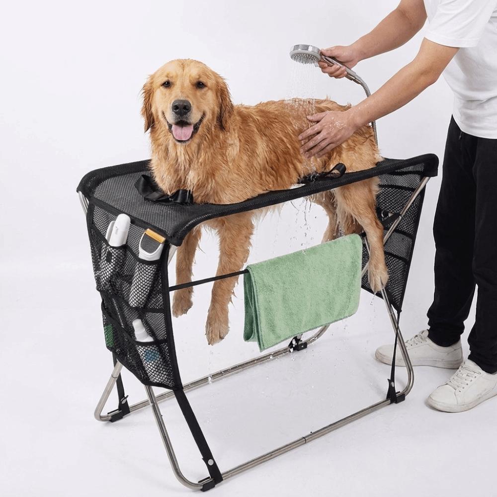 Anti-Scratch Pet Grooming Hammock Quick Dry Mesh Dog Grooming Table Pet Bathing Rack Nail Trimming