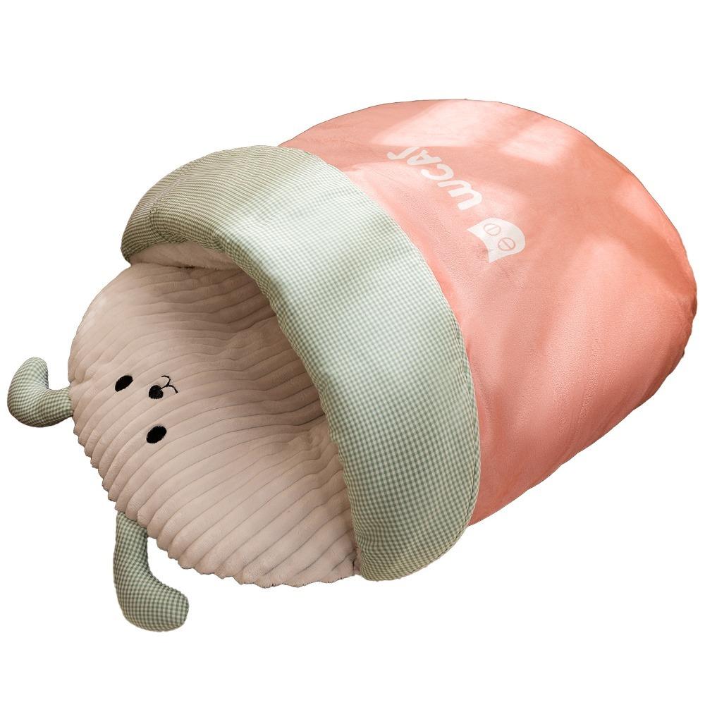 Cat Cushion Cartoon 3D Cat Sleeping Bag Semi-enclosed Comfortable Plush Cat Bed Soft Warm Cat Mattresses Autumn