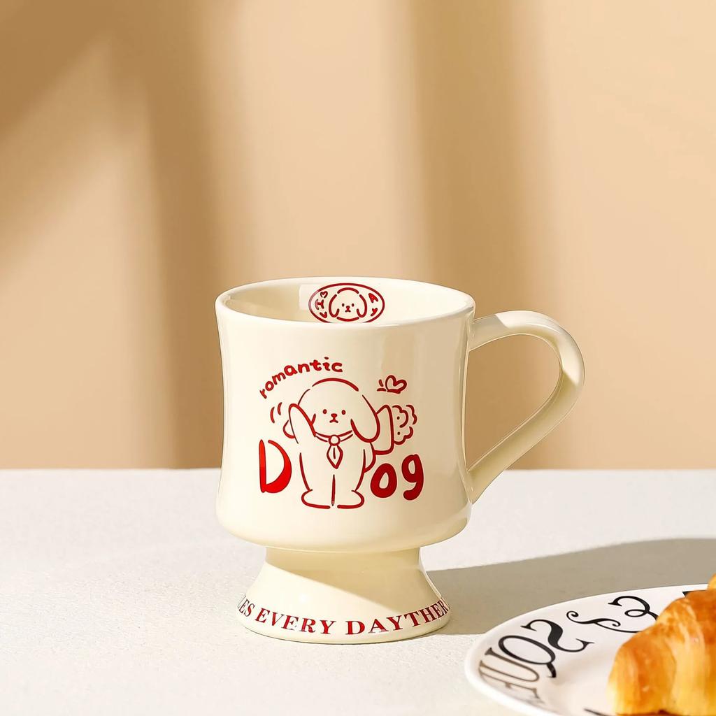 Корейская керамическая кружка-бокал с милым рисунком животных, чашки для воды, домашний офис, кофейная чашка, молочный милый бокал, керамические чашки для завтрака, подарки