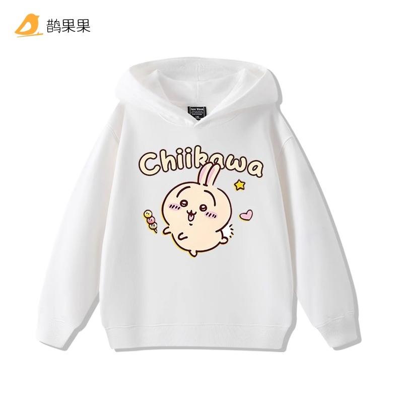 Мультяшный милый принт Чиикава, модная теплая детская толстовка с капюшоном, на осень и зиму, повседневная универсальная худи для мальчиков и девочек