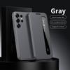 Умный чехол-книжка для Samsung Galaxy S25 Ultra с функцией пробуждения/сна через приложение, держателем для карт-кошелька и поверхностью, не оставляющей отпечатков пальцев