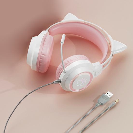 Проводные наушники 360-градусный объемный звук шумоподавление с микрофоном RGB