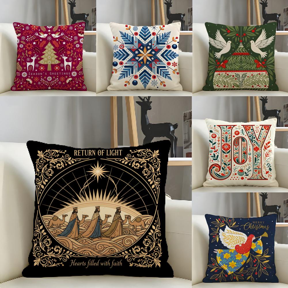 Impressionistic Minimalist Illustration Color Patterns Pillow Case Linen Pillows Case Cushions Case Sofa Pillows Case Decor Home