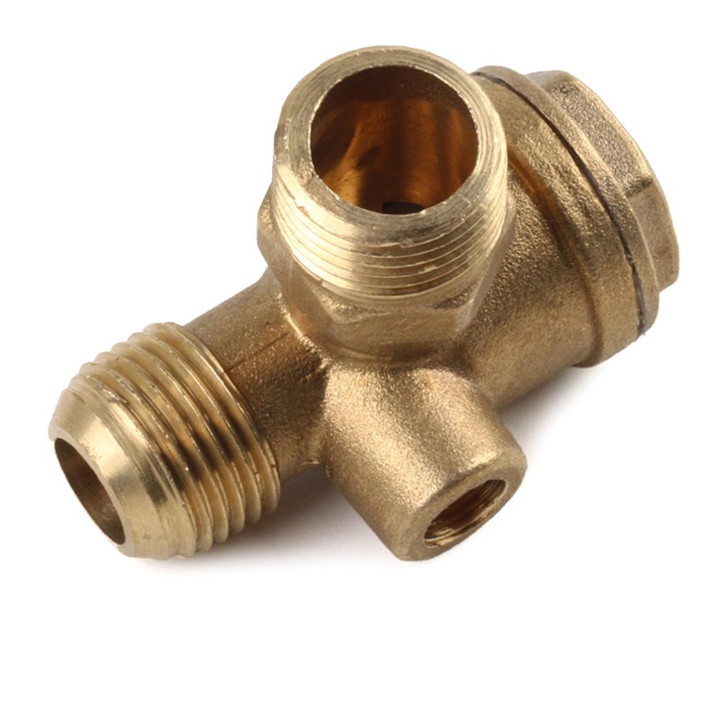 Air Compressor Check Valve 3 Port Male Thread Check Valve Pipe Connection Tool Pneumatic Accessory Corrosion Resistance
