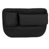 Car Seat Filler Storage Bag with Phone and Cup Holder Multifunctional PU Leather Side Seat Crevice Organizer Black