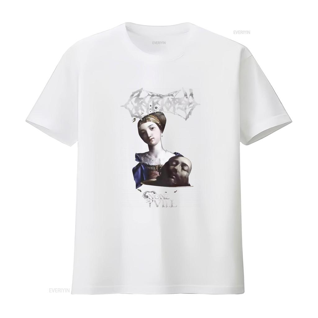 Mens Cryptopsy None So Vile Gothic Art Print T Shirt X Large Black vintage Washed designer clothes Versatile streetwear Unisex