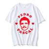 I Heart Pedro Pascal T Shirts I Love Pedro Pascal Movie TV Actor TShirt Unisexs  Cotton Short Sleeve Gothic T Shirt 80107