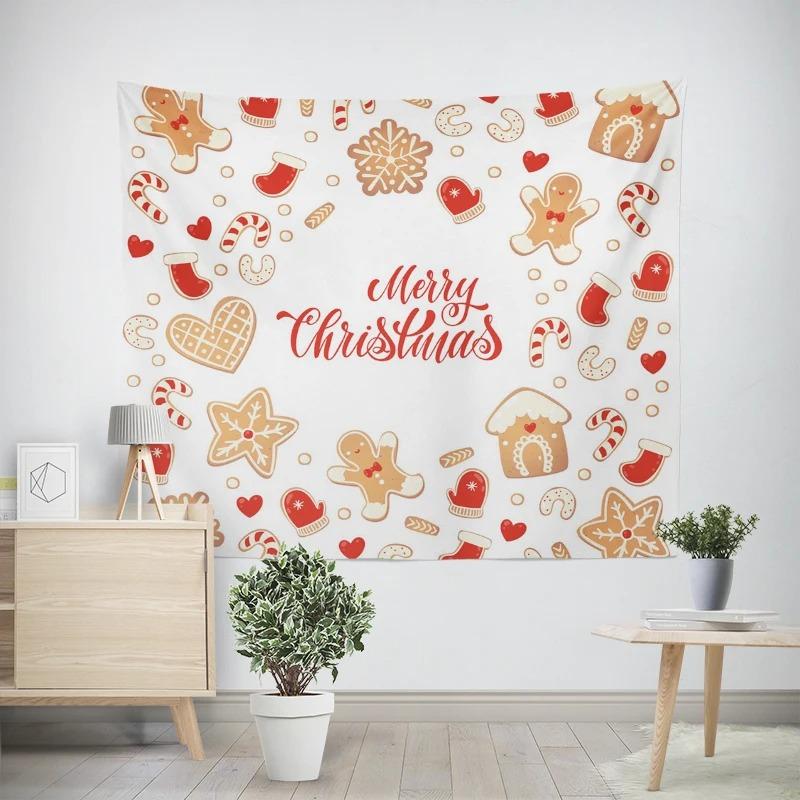 Рождество Новый год Конфеты Кофе Узор Гостиная Спальня Декоративный Гобелен