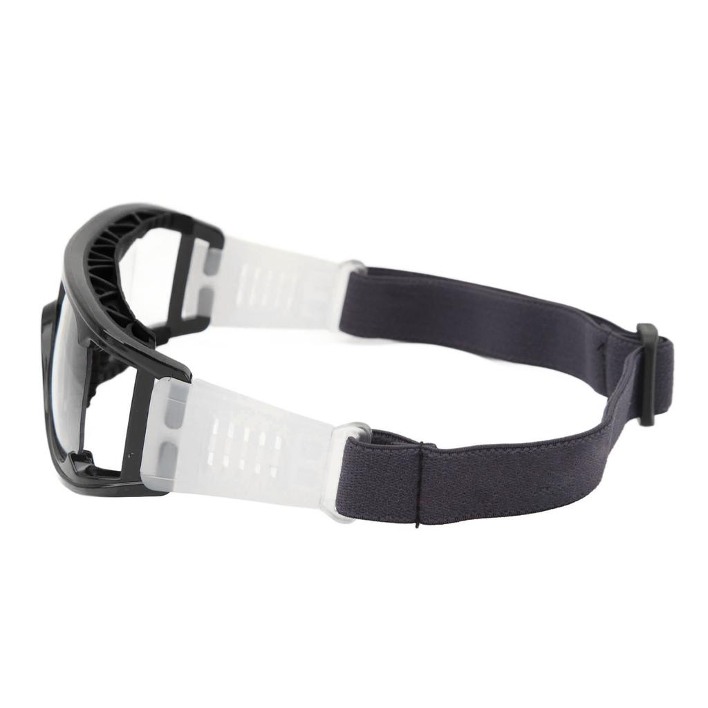 Sports Goggle Impact Resistant Fog Proof Safety Basketball Glasses with Adjustable Band for Running Cycling Black