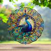 Peacock Pattern, Metal, Wind Powered Rotator, Gift for Family, Hanging Style, Christmas Decoration Gift, Housewarming Gift, Garden Decoration Pendant
