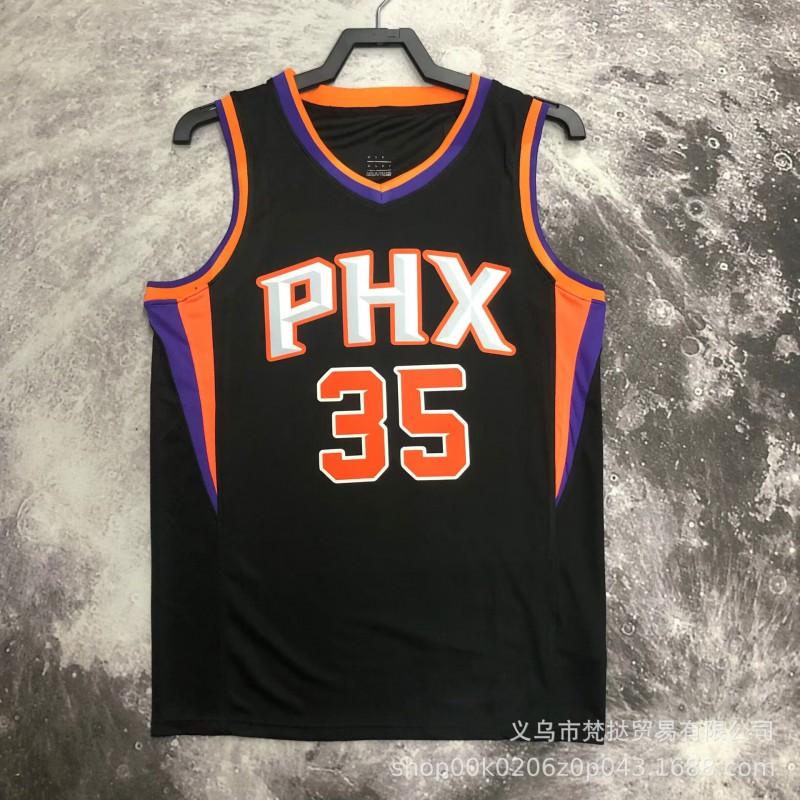 Phoenix Suns NBA Basketball Jersey Kevin Durant 35 Embroidered Fan Wear Cotton V-Neck Sleeveless Sportswear Men Women