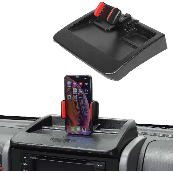 Voodonala For Jeep JK Phone Holder With Storage Cell Phone Dash Multi-Mount For 2007-2011 Jeep Wrangler JK JKU, Black