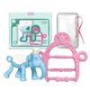 Anju Teether 2-piece Set, 3D Elephant Blue, Giraffe Bracelet Pink, 1 Set, Korean Baby Products