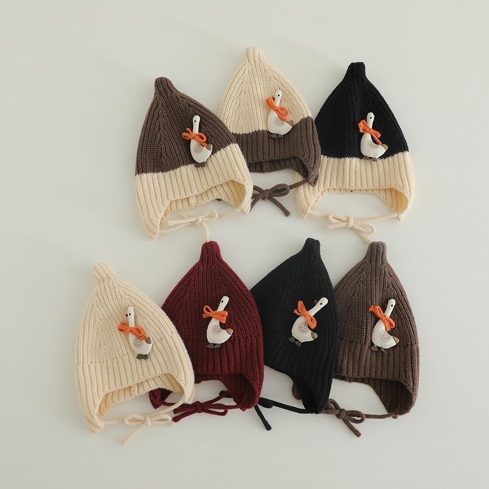 Cold Proof Knitted Beanie Windproof Ear Protection Hat Cute Kids Winter Hat  for Children