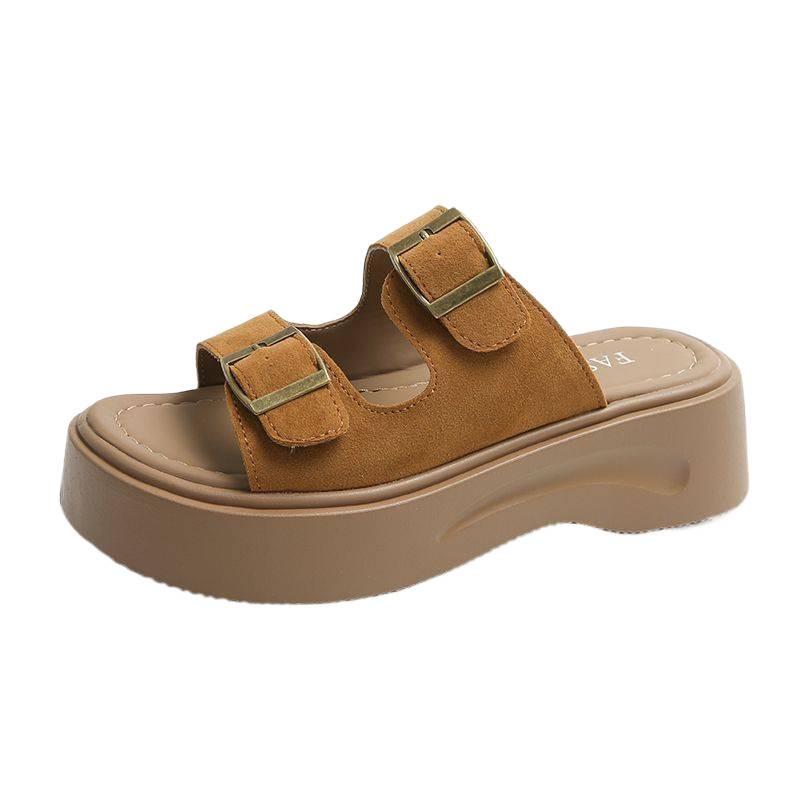 Женские ретро сандалии на мягкой подошве с одним ремешком - Уличные балетки "Наступи на дерьмо" от Инфлюенсера