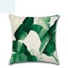 Luxurious 18'' Green Tropical Plant Pillow Case Cotton Sofa Cushion Cover Decorative
