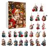 Christmas Countdown Calendar Featuring Adorable Cat Acrylic Decorations For Holiday Gift Giving