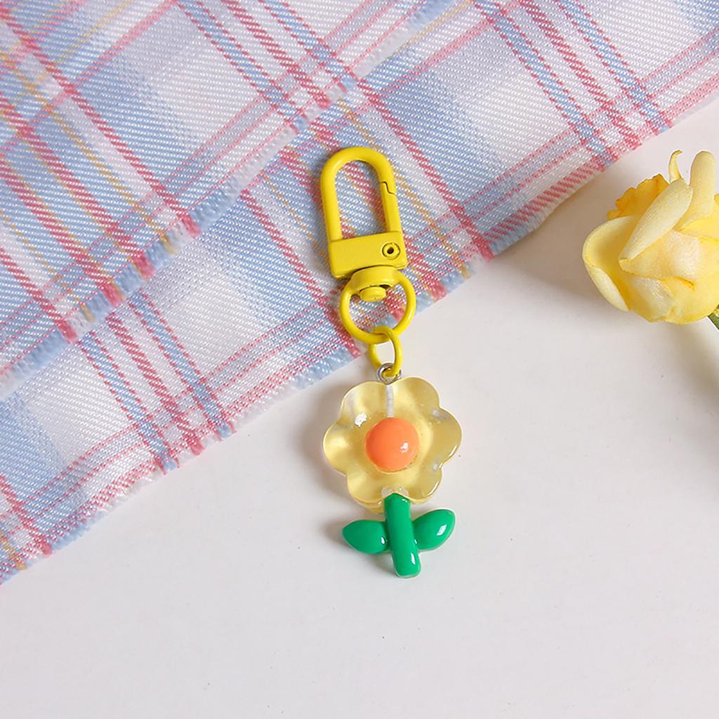 Корейский стиль конфетный цвет тюльпан цветок кулон брелок сумка украшения наушники чехол украшения автомобиль ключи аксессуары