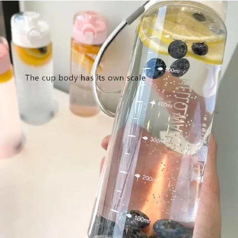 780 мл пластиковая бутылка для воды для питья портативная спортивная чашка для чая, кофе, кухонные инструменты, детская бутылка для воды для школы, прозрачная