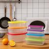 7 шт. Прямоугольная миска для хранения продуктов Радужный пластиковый контейнер для продуктов Герметичная коробка Быстрый доступ Не содержит БФА Герметичный контейнер для продуктов