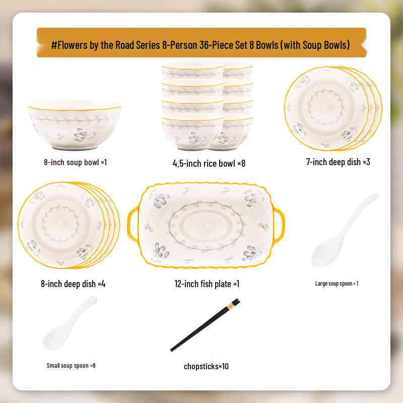 Mordor Lanka Japanese Style 30-Piece Ceramic Dinnerware Set