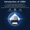 Mindpure USB4 Cable Thunderbolt4/3 5A 240W Data Transfer 8K Video 40Gbps Pure Copper for iPhone 15 & Printer