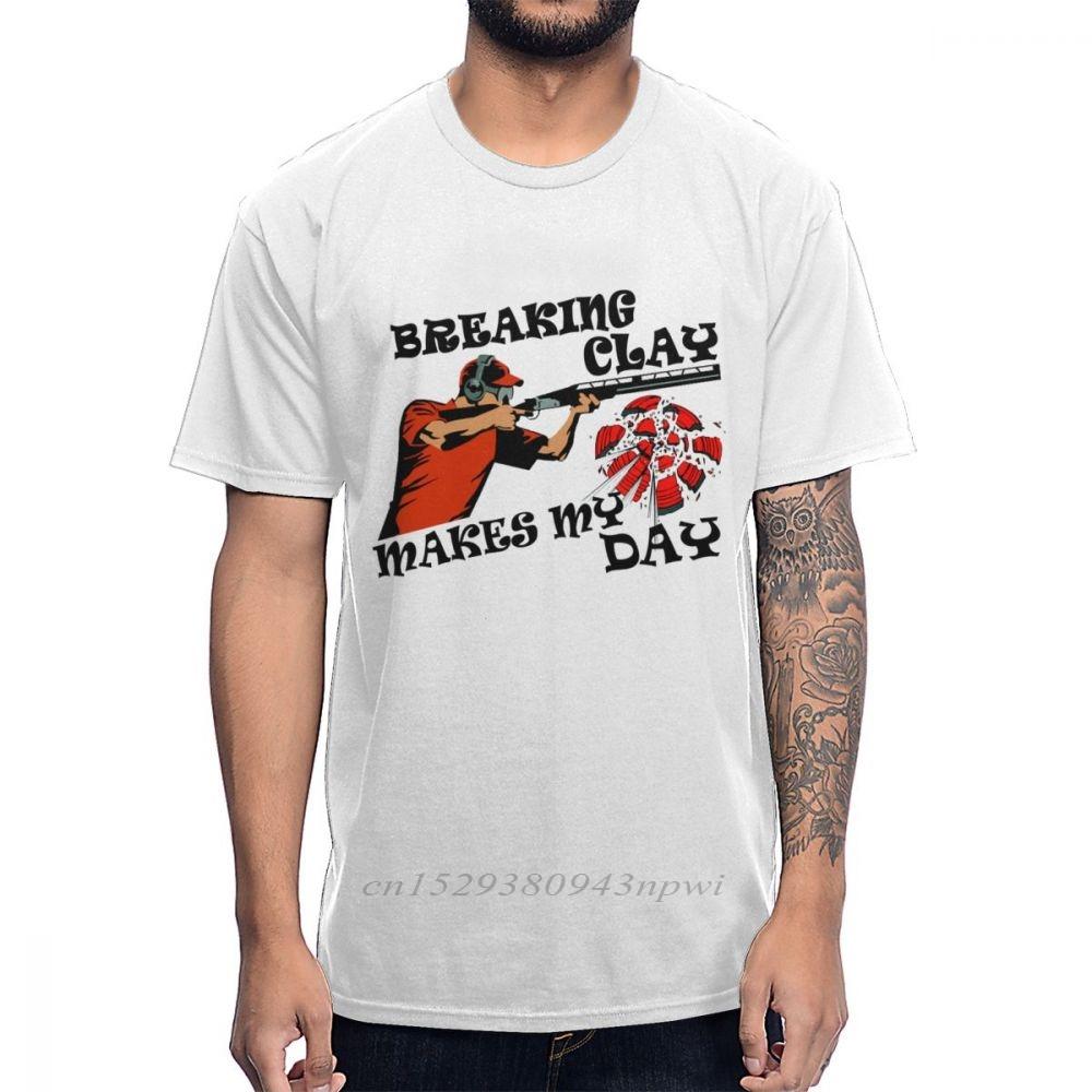 Man Leisure Clay Trap Shooting For Skeet Shooting Fans T Shirt Round Neck Comfortable Cotton Anime Homme Tshirt