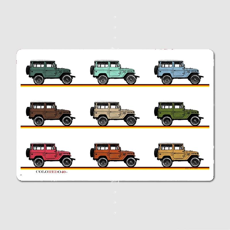 Ретро Land Cruiser Fj40 Металлический Знак Кинотеатр Гараж Дизайн Настенный Декор Вечеринка Жестяной Знак Плакат Украшение Дома