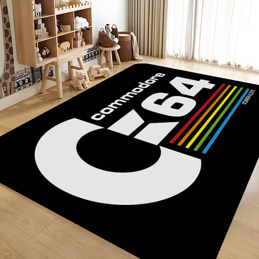 C-Commodore 64 Logo Hallway Carpet Washable Non-Slip Living Room Sofa Chairs Area Mat Kitchen Doormat Area Rug