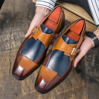 Модные туфли Zapatos Hombre Luxury Brand Loafers, мужские туфли без застежек, контрастные, модные, кожаные, толстые, с острым носком, свадебные туфли 38-48