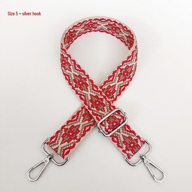 Красочный жаккардовый широкий плечевой ремень для женских сумок - Холщовый аксессуар для кроссбоди и рюкзака