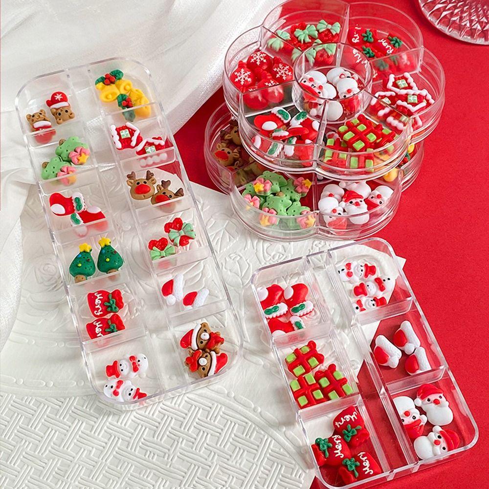Снеговик DIY Нейл-арт Украшение Санта-Клауса Рождественское Украшение Ногтей Женщины